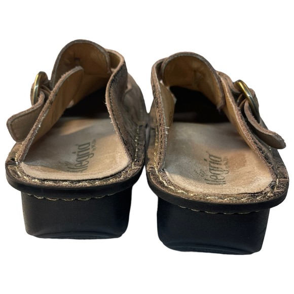 Alegria Brown Mules with Buckle Detail - Picture 6 of 7